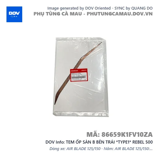 TEM ỐP SÀN B BÊN TRÁI *TYPE1* REBEL 500 — 86659K1FV10ZA