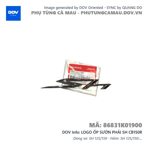 LOGO ỐP SƯỜN PHẢI SH CB150R — 86831K01900