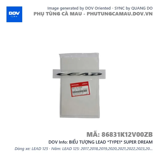 BIỂU TƯỢNG LEAD *TYPE1* SUPER DREAM — 86831K12V00ZB