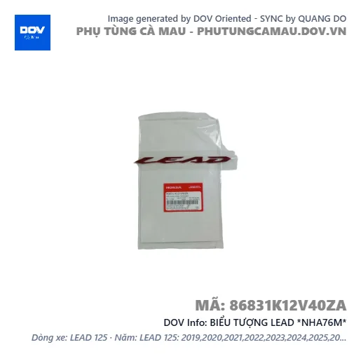 BIỂU TƯỢNG LEAD *NHA76M*  — 86831K12V40ZA