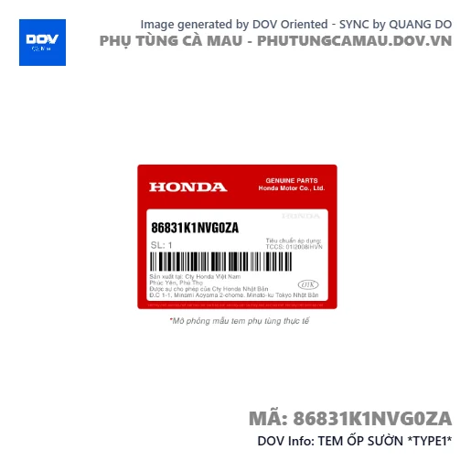 TEM ỐP SƯỜN *TYPE1*  — 86831K1NVG0ZA