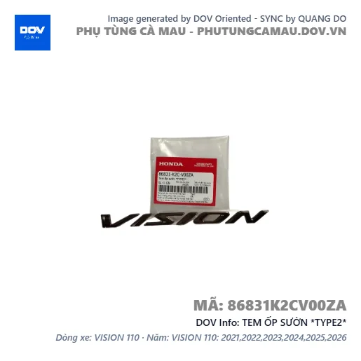 TEM ỐP SƯỜN *TYPE2* — 86831K2CV00ZA
