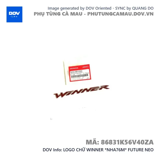 LOGO CHỮ WINNER *NHA76M* FUTURE NEO — 86831K56V40ZA
