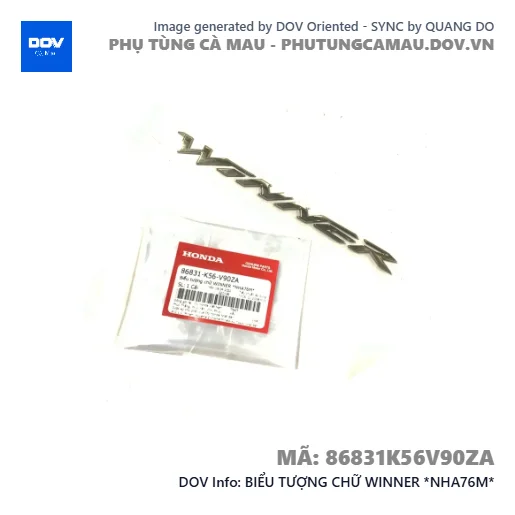 BIỂU TƯỢNG CHỮ WINNER *NHA76M*  — 86831K56V90ZA