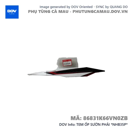 TEM ỐP SƯỜN PHẢI *NHB35P*  — 86831K66VN0ZB