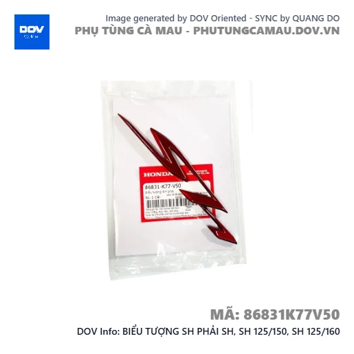 BIỂU TƯỢNG SH PHẢI SH, SH 125/150, SH 125/160 — 86831K77V50