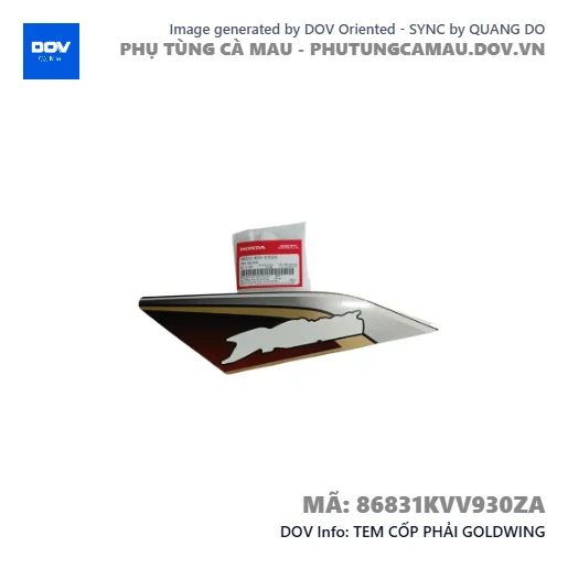 TEM CỐP PHẢI GOLDWING — 86831KVV930ZA