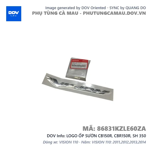 LOGO ỐP SƯỜN CB150R, CBR150R, SH 350 — 86831KZLE60ZA