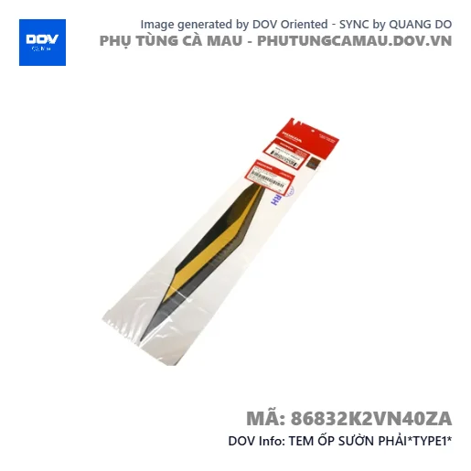 TEM ỐP SƯỜN PHẢI*TYPE1*  — 86832K2VN40ZA