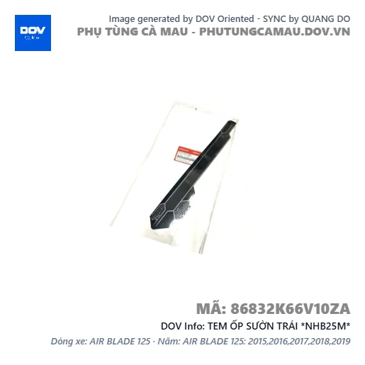 TEM ỐP SƯỜN TRÁI *NHB25M*  — 86832K66V10ZA