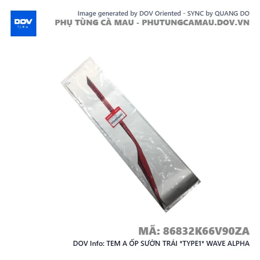 TEM A ỐP SƯỜN TRÁI *TYPE1* WAVE ALPHA — 86832K66V90ZA