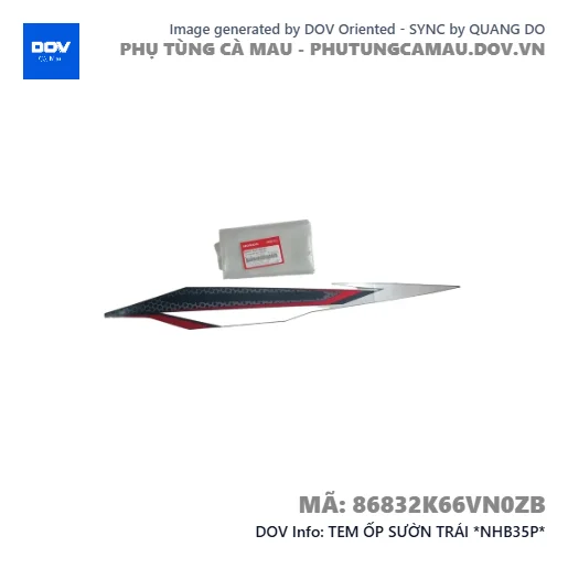 TEM ỐP SƯỜN TRÁI *NHB35P*  — 86832K66VN0ZB