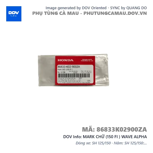 MARK CHỮ (150 FI ) WAVE ALPHA — 86833K02900ZA