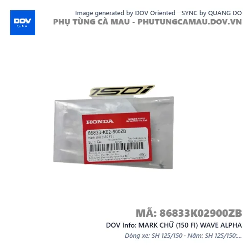 MARK CHỮ (150 FI) WAVE ALPHA — 86833K02900ZB