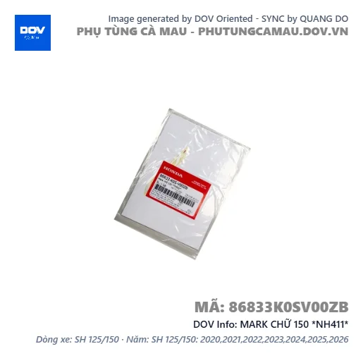 MARK CHỮ 150 *NH411*  — 86833K0SV00ZB