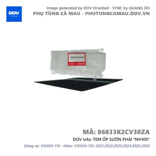TEM ỐP SƯỜN PHẢI *NH105*  — 86833K2CV30ZA