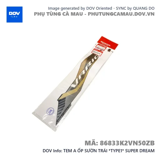TEM A ỐP SƯỜN TRÁI *TYPE1* SUPER DREAM — 86833K2VN50ZB