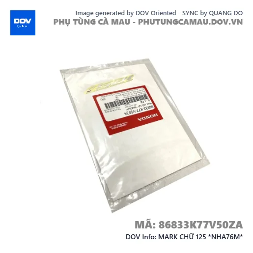 MARK CHỮ 125 *NHA76M*  — 86833K77V50ZA