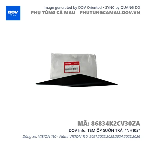 TEM ỐP SƯỜN TRÁI *NH105* — 86834K2CV30ZA