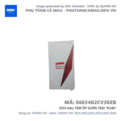 TEM ỐP SƯỜN TRÁI *R340* — 86834K2CV30ZB