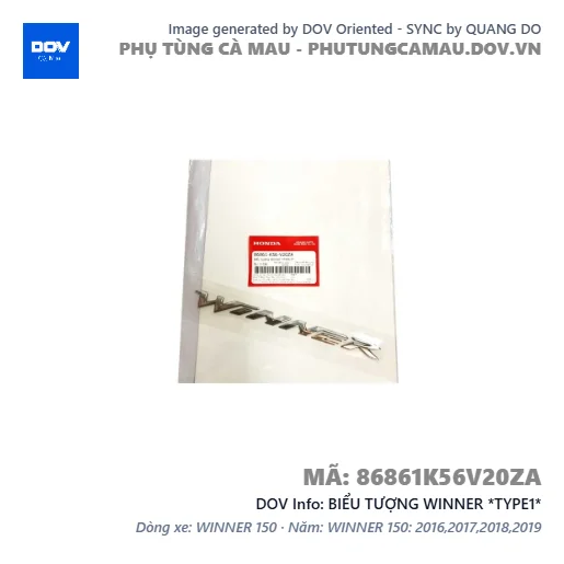 BIỂU TƯỢNG WINNER *TYPE1*  — 86861K56V20ZA