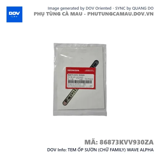 TEM ỐP SƯỜN (CHỮ FAMILY) WAVE ALPHA — 86873KVV930ZA