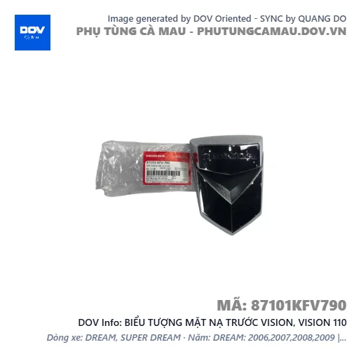 BIỂU TƯỢNG MẶT NẠ TRƯỚC VISION, VISION 110 — 87101KFV790