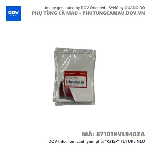 Tem cánh yếm phải *R315P* FUTURE NEO — 87101KVL940ZA