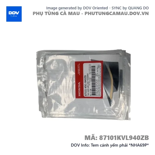 Tem cánh yếm phải *NHA69P*  — 87101KVL940ZB