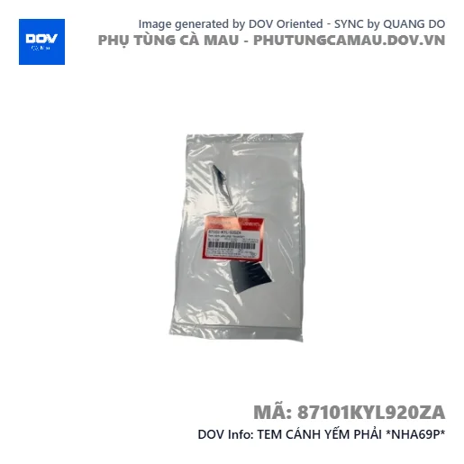 TEM CÁNH YẾM PHẢI *NHA69P*  — 87101KYL920ZA
