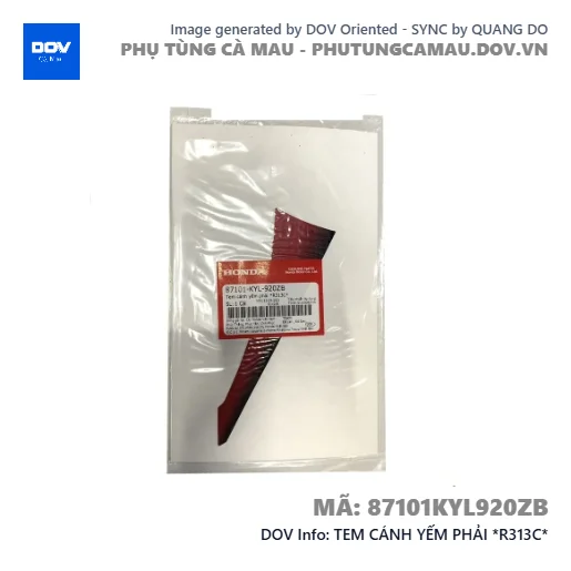 TEM CÁNH YẾM PHẢI *R313C*  — 87101KYL920ZB