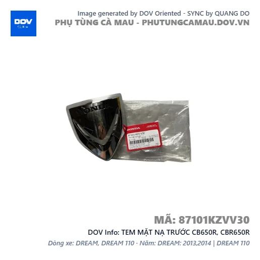 TEM MẶT NẠ TRƯỚC CB650R, CBR650R — 87101KZVV30