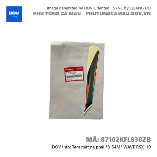 Tem mặt nạ phải *B154M* WAVE RSX 110 — 87102KFL830ZB
