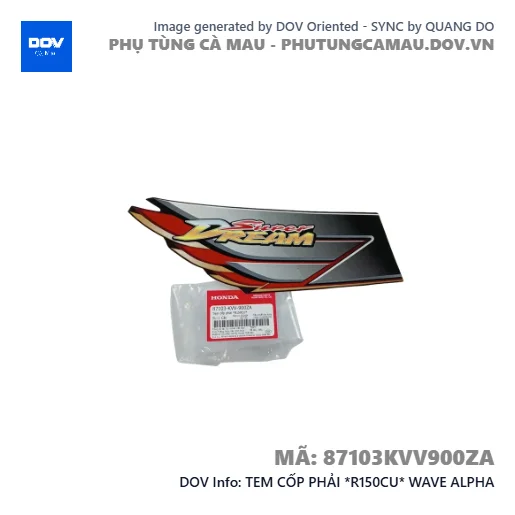 TEM CỐP PHẢI *R150CU* WAVE ALPHA — 87103KVV900ZA