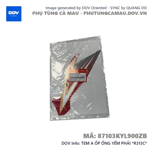 TEM A ỐP ỐNG YẾM PHẢI *R313C*  — 87103KYL900ZB