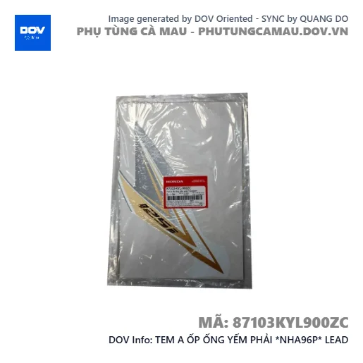 TEM A ỐP ỐNG YẾM PHẢI *NHA96P* LEAD — 87103KYL900ZC