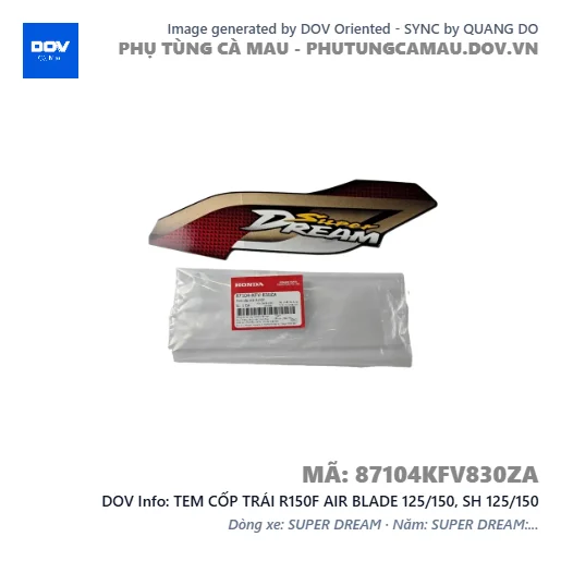 TEM CỐP TRÁI R150F AIR BLADE 125/150, SH 125/150 — 87104KFV830ZA
