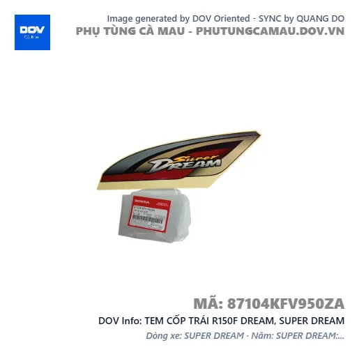 TEM CỐP TRÁI R150F DREAM, SUPER DREAM — 87104KFV950ZA