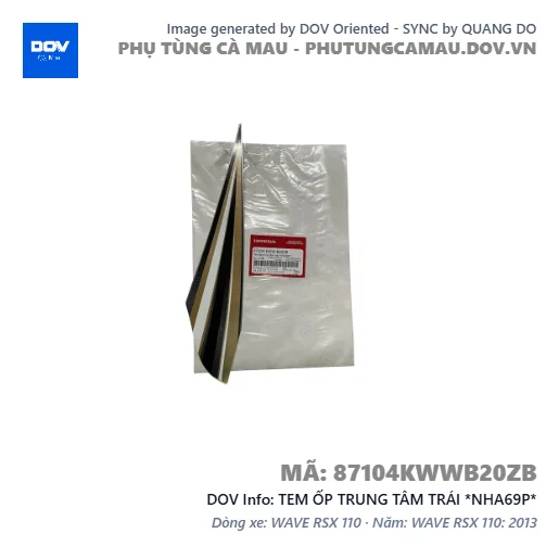 TEM ỐP TRUNG TÂM TRÁI *NHA69P*  — 87104KWWB20ZB