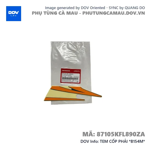 TEM CỐP PHẢI *B154M*  — 87105KFL890ZA