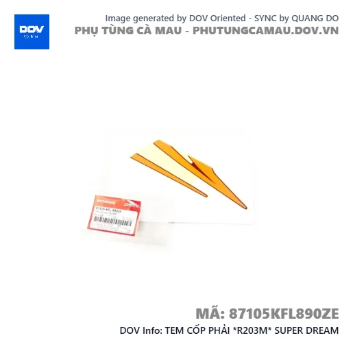TEM CỐP PHẢI *R203M* SUPER DREAM — 87105KFL890ZE