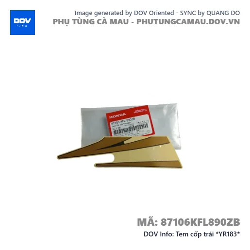 Tem cốp trái *YR183*  — 87106KFL890ZB