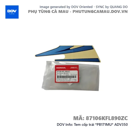 Tem cốp trái *PB171MU* ADV350 — 87106KFL890ZC