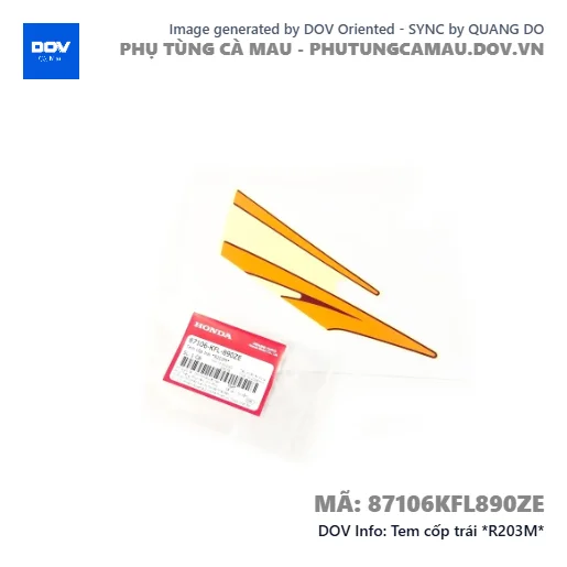Tem cốp trái *R203M*  — 87106KFL890ZE
