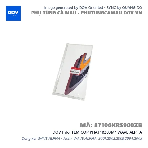 TEM CỐP PHẢI *R203M* WAVE ALPHA — 87106KRS900ZB
