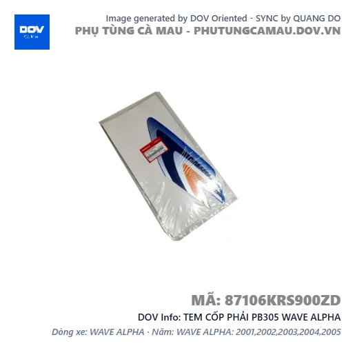 TEM CỐP PHẢI PB305 WAVE ALPHA — 87106KRS900ZD