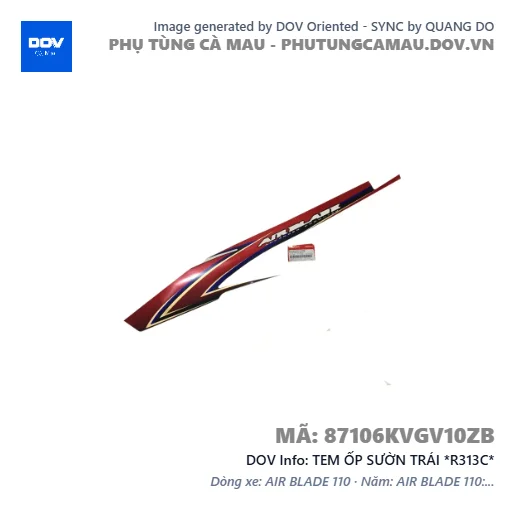 TEM ỐP SƯỜN TRÁI *R313C*  — 87106KVGV10ZB