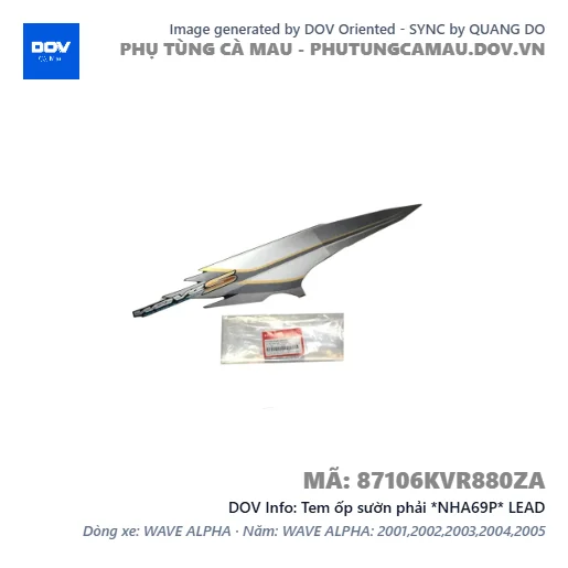 Tem ốp sườn phải *NHA69P* LEAD — 87106KVR880ZA