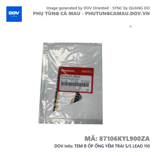 TEM B ỐP ỐNG YẾM TRÁI S/S LEAD 110 — 87106KYL900ZA