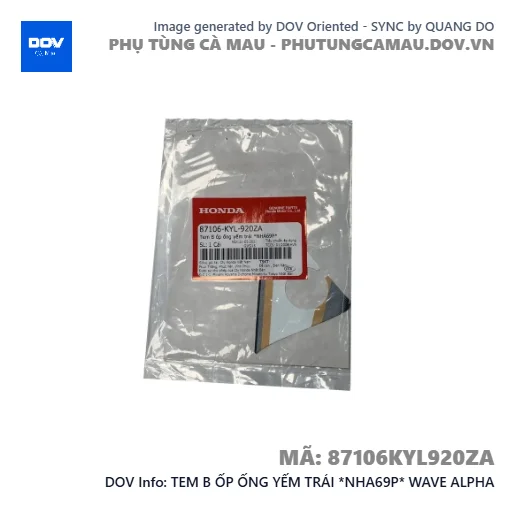 TEM B ỐP ỐNG YẾM TRÁI *NHA69P* WAVE ALPHA — 87106KYL920ZA